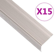 vidaXL Trapneuzen L-vormig 15 st 100 cm aluminium zilverkleurig