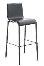 Barkruk Avola Leer Flat B78 zwart schwarz