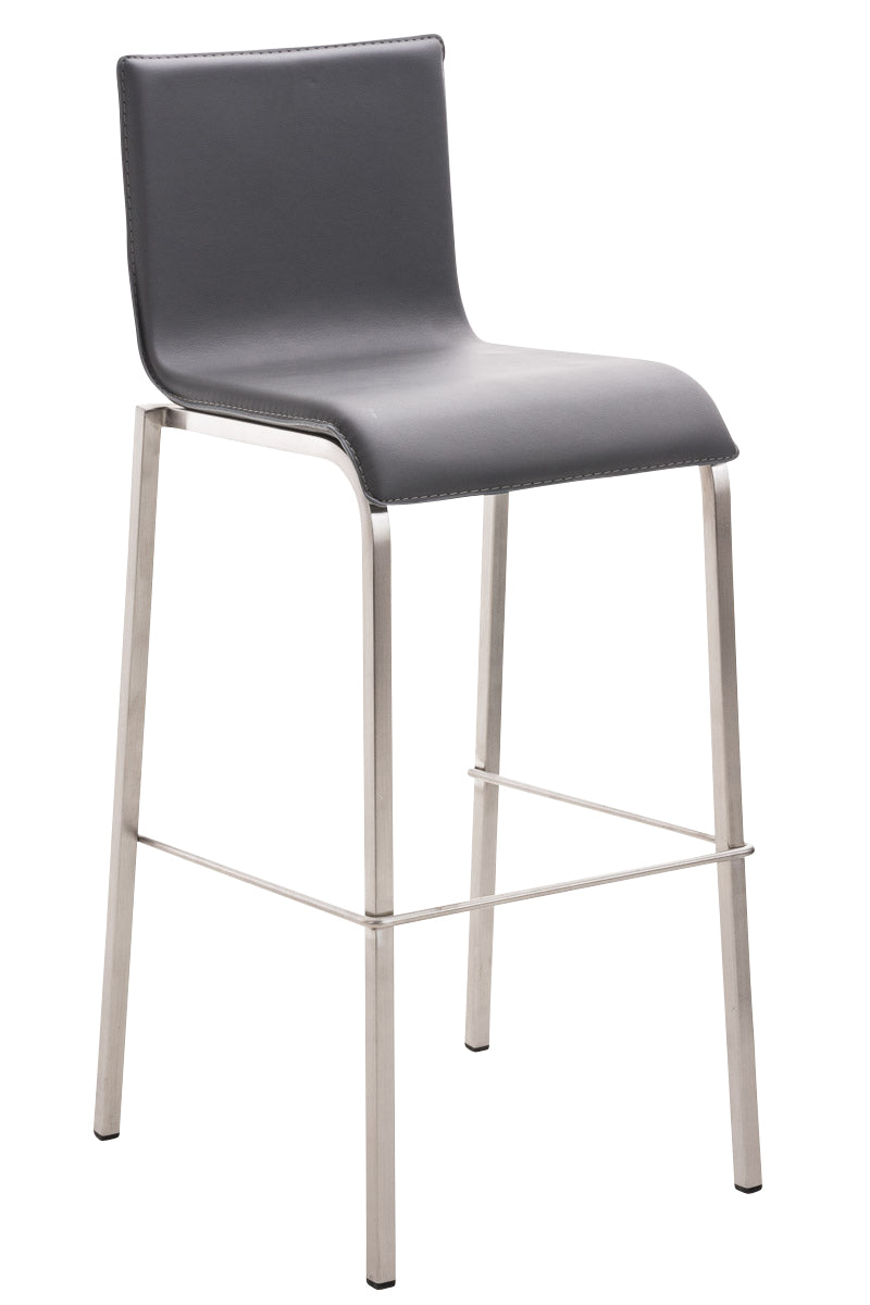 Barkruk Avola Leer Flat E78 grijs grau