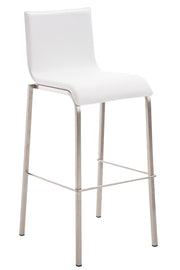 Barkruk Avola Leer Flat E78 wit weiß