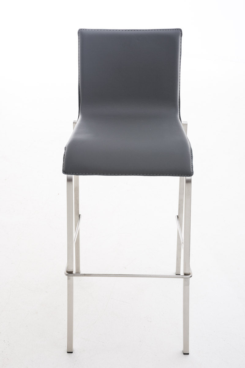 Barkruk Avola Leer Flat E78 grijs grau