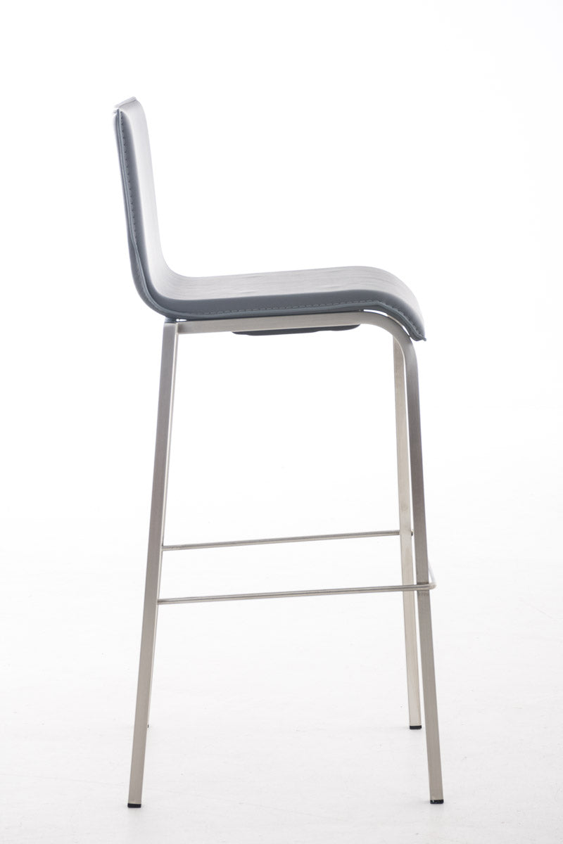 Barkruk Avola Leer Flat E78 grijs grau