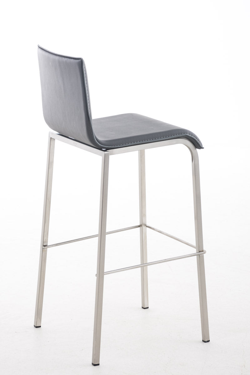 Barkruk Avola Leer Flat E78 grijs grau