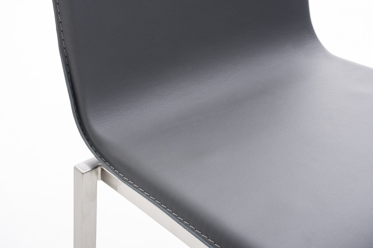 Barkruk Avola Leer Flat E78 grijs grau