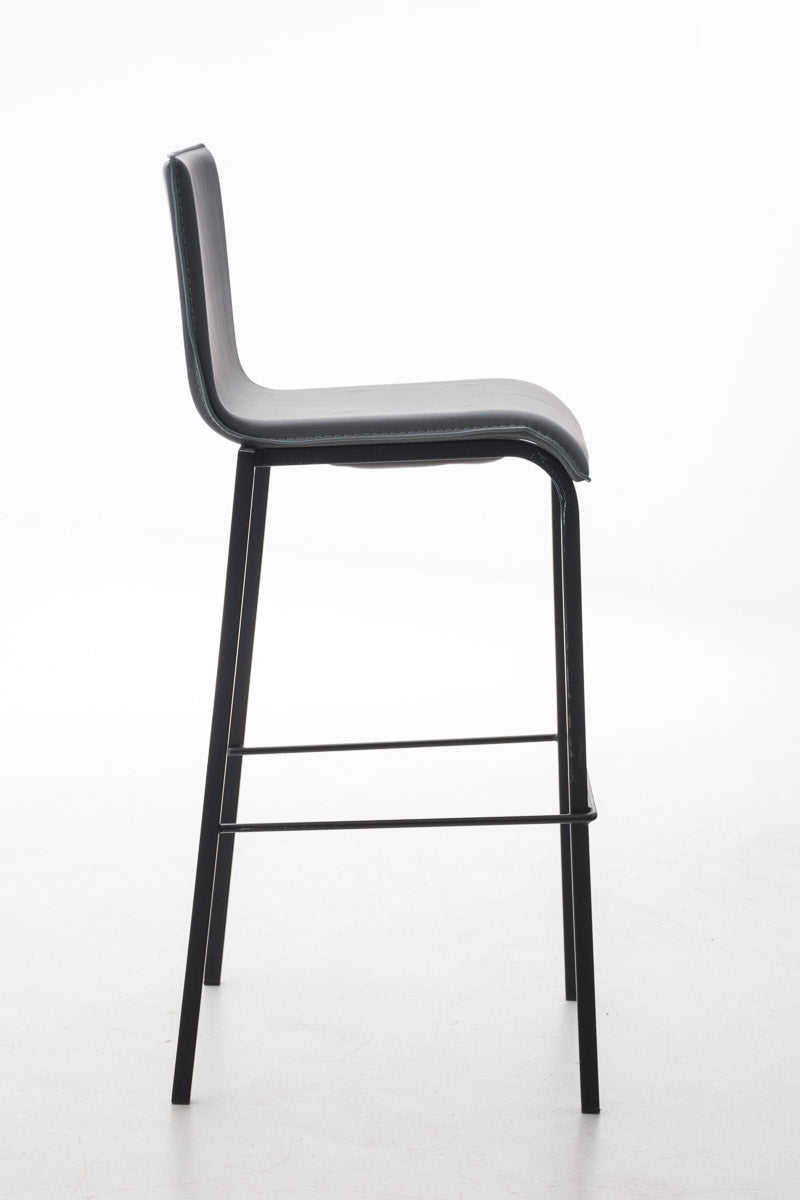 Barkruk Avola Leer Flat B78 zwart schwarz
