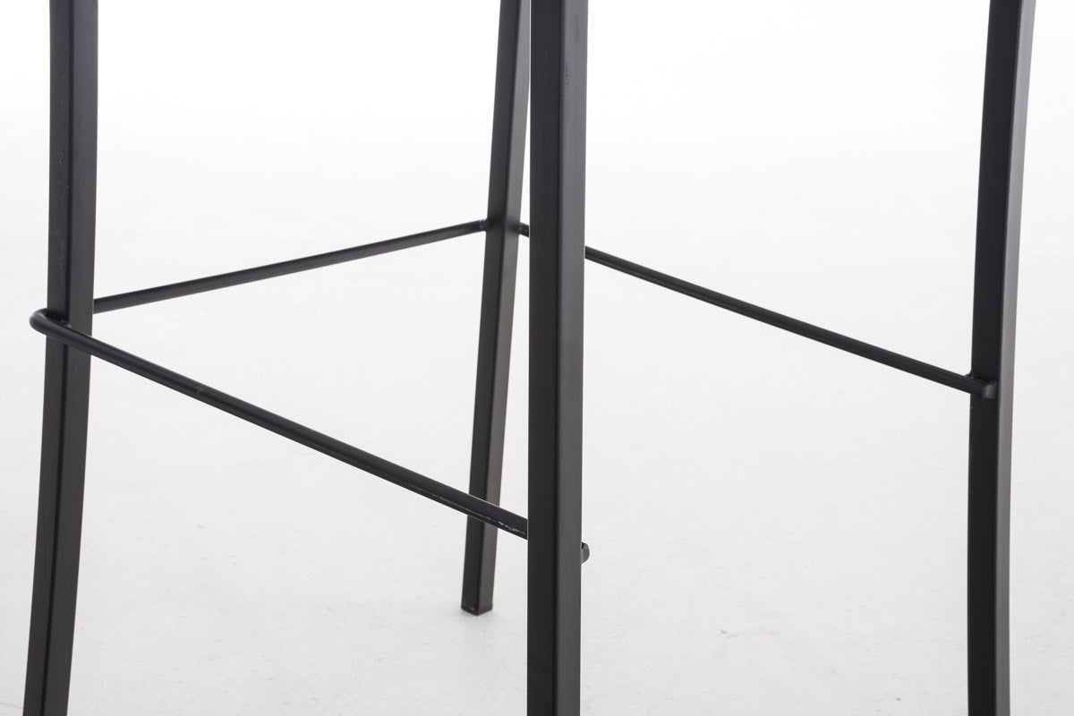 Barkruk Avola Leer Flat B78 zwart schwarz