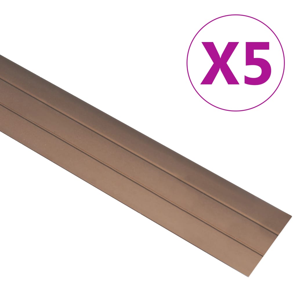 vidaXL Vloerprofielen 5 st 134 cm aluminium zilverkleurig