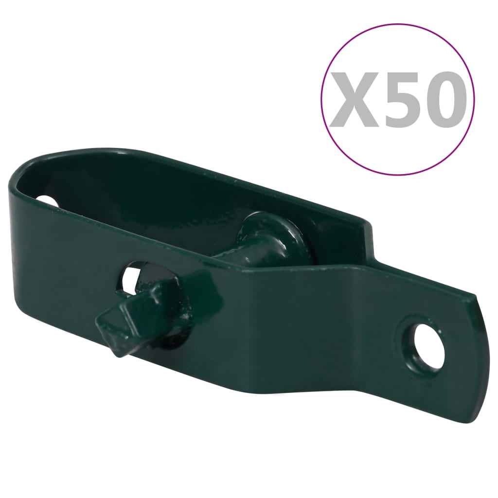 vidaXL Draadspanners 50 st 90 mm staal groen