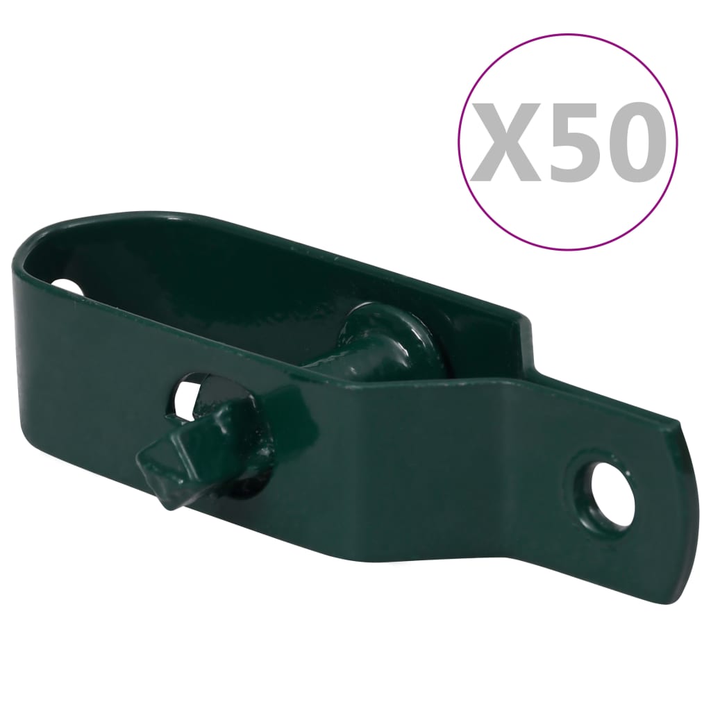 vidaXL Draadspanners 50 st 90 mm staal groen