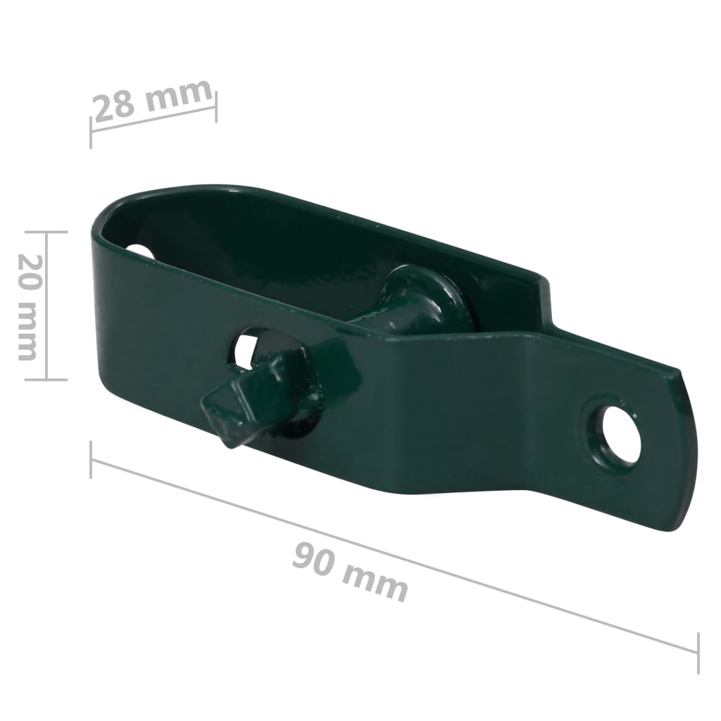 vidaXL Draadspanners 50 st 90 mm staal groen