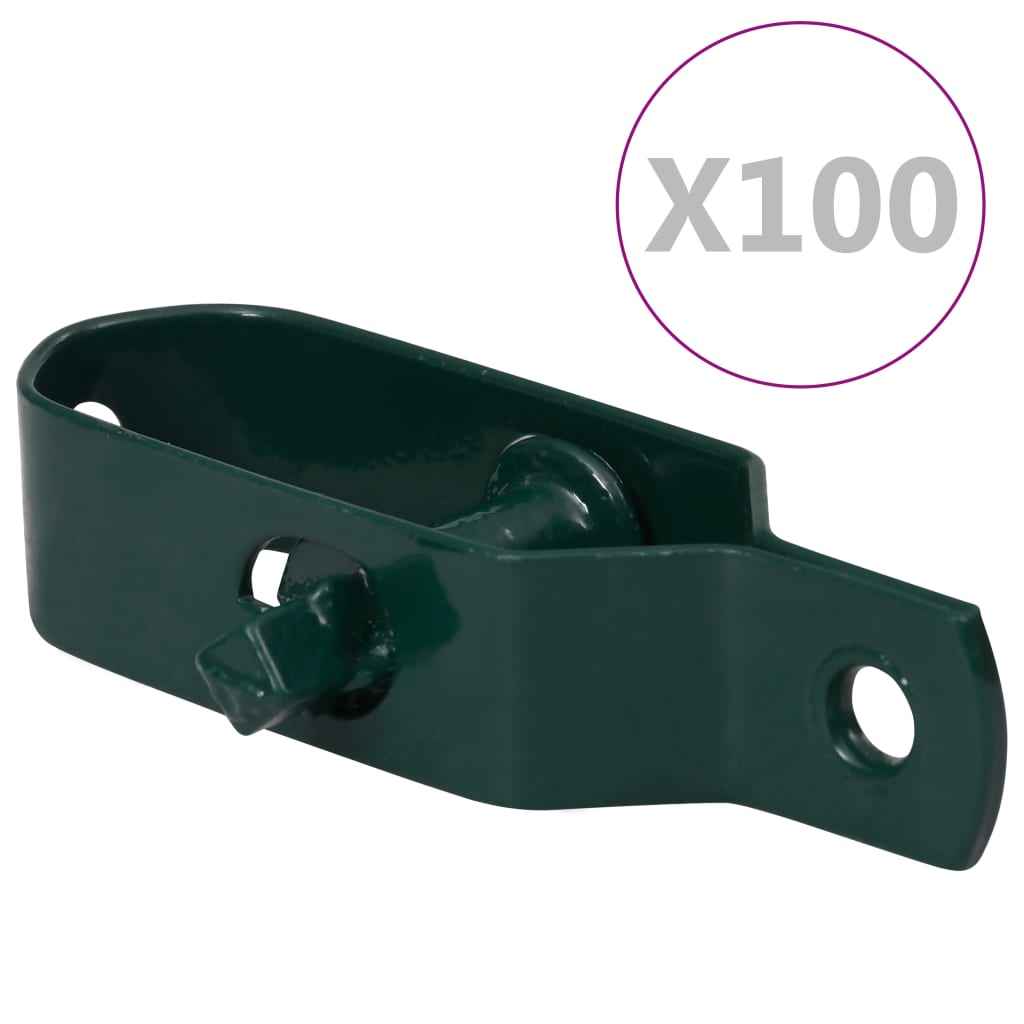 vidaXL Draadspanners 50 st 90 mm staal groen