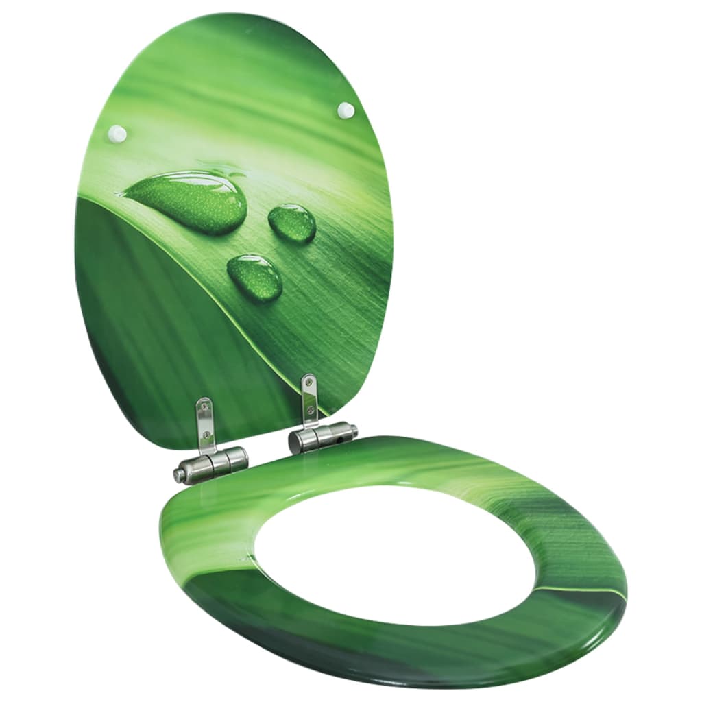vidaXL Toiletbril soft-close simpel ontwerp MDF wit