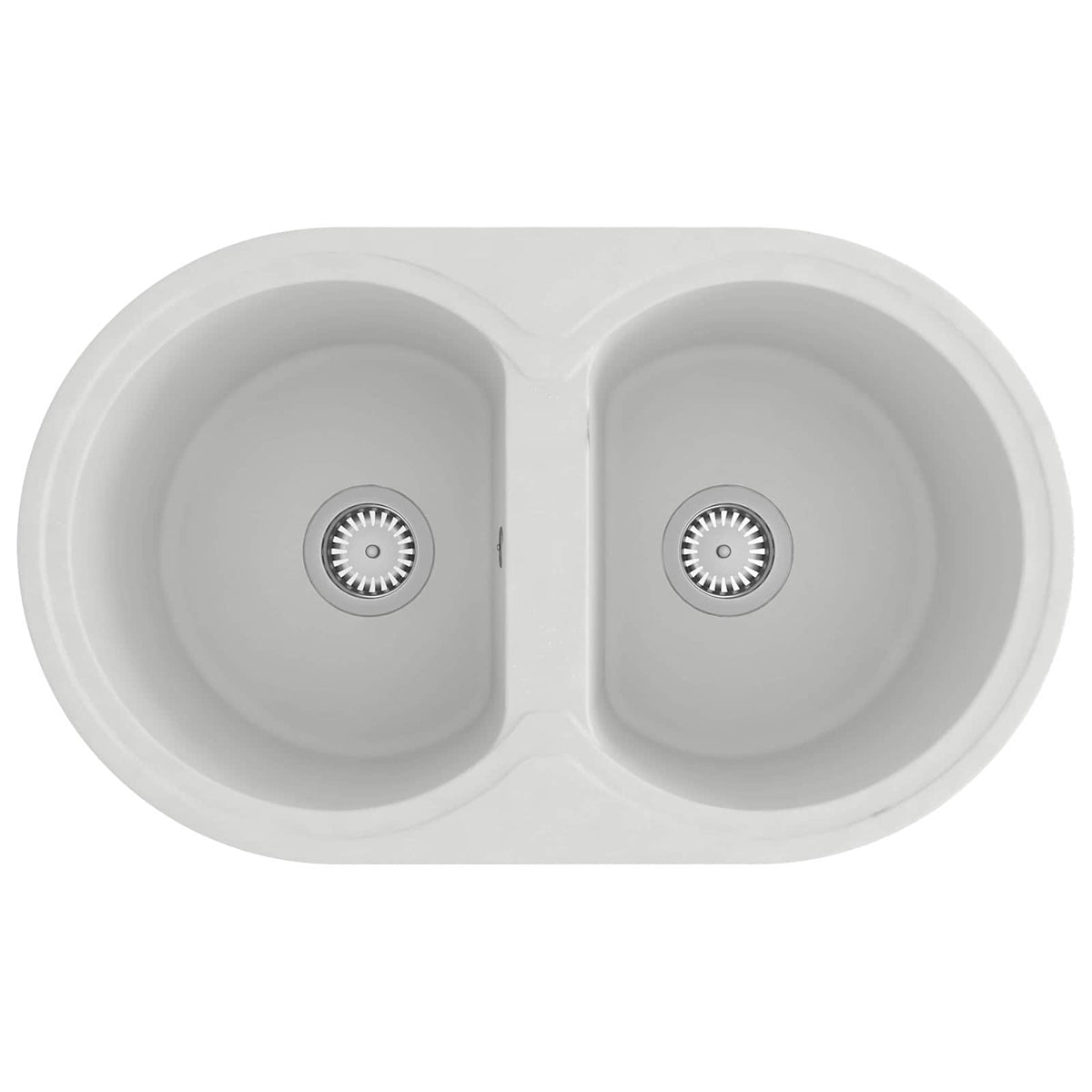 vidaXL Keukenwasbak Wit 78 x 47 x 20.5 cm Graniet