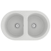 vidaXL Keukenwasbak Wit 78 x 47 x 20.5 cm Graniet