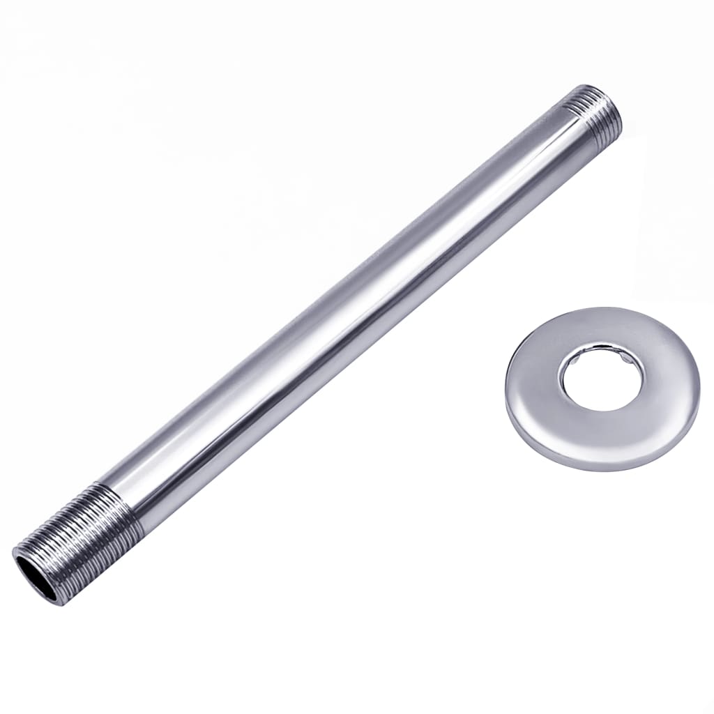 vidaXL Douchearm rond 20 cm roestvrij staal 201 zilverkleurig