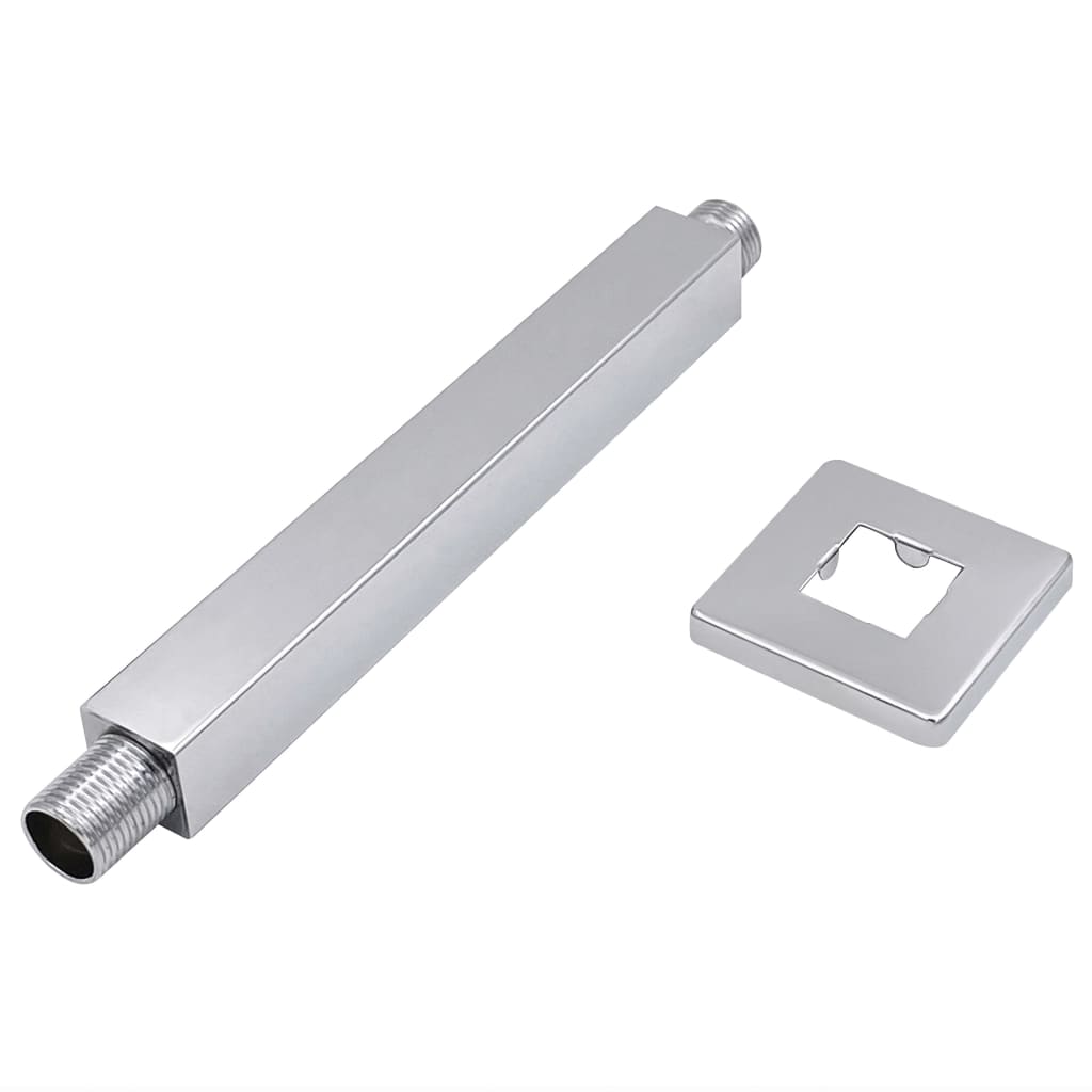 vidaXL Douchearm vierkant 20 cm roestvrij staal 201 zilverkleurig