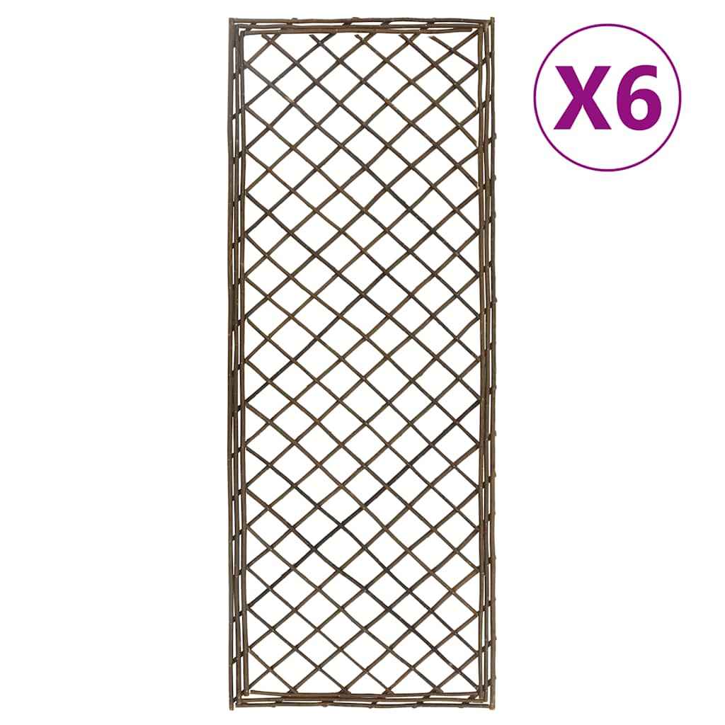 vidaXL Tuinlatwerken 6 st 30x120 cm wilgenhout