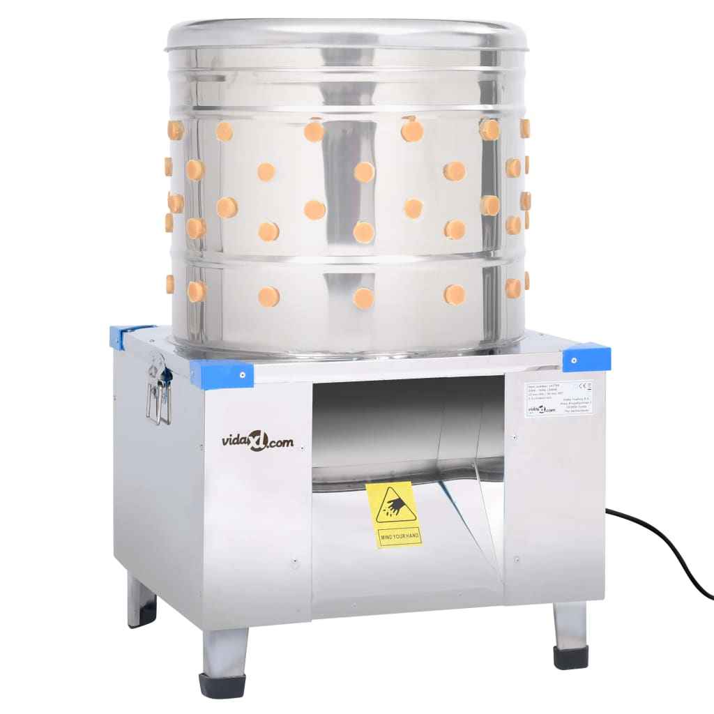 vidaXL Plukmachine 119 vingers 150 W roestvrij staal