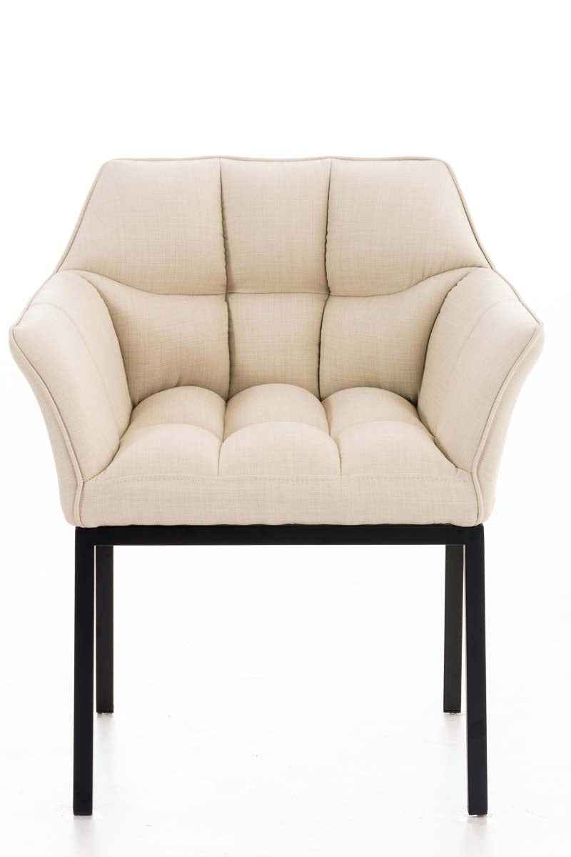 Eetkamerstoel Octavia Stof creme,zwart creme
