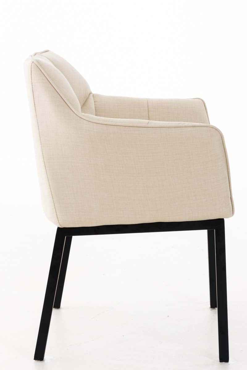 Eetkamerstoel Octavia Stof creme,zwart creme