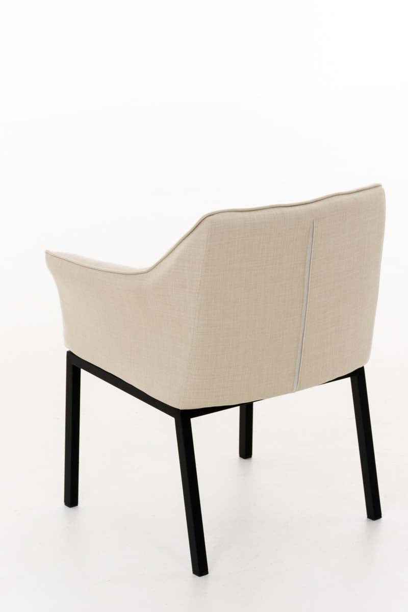 Eetkamerstoel Octavia Stof creme,zwart creme