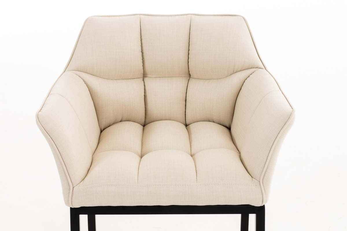 Eetkamerstoel Octavia Stof creme,zwart creme