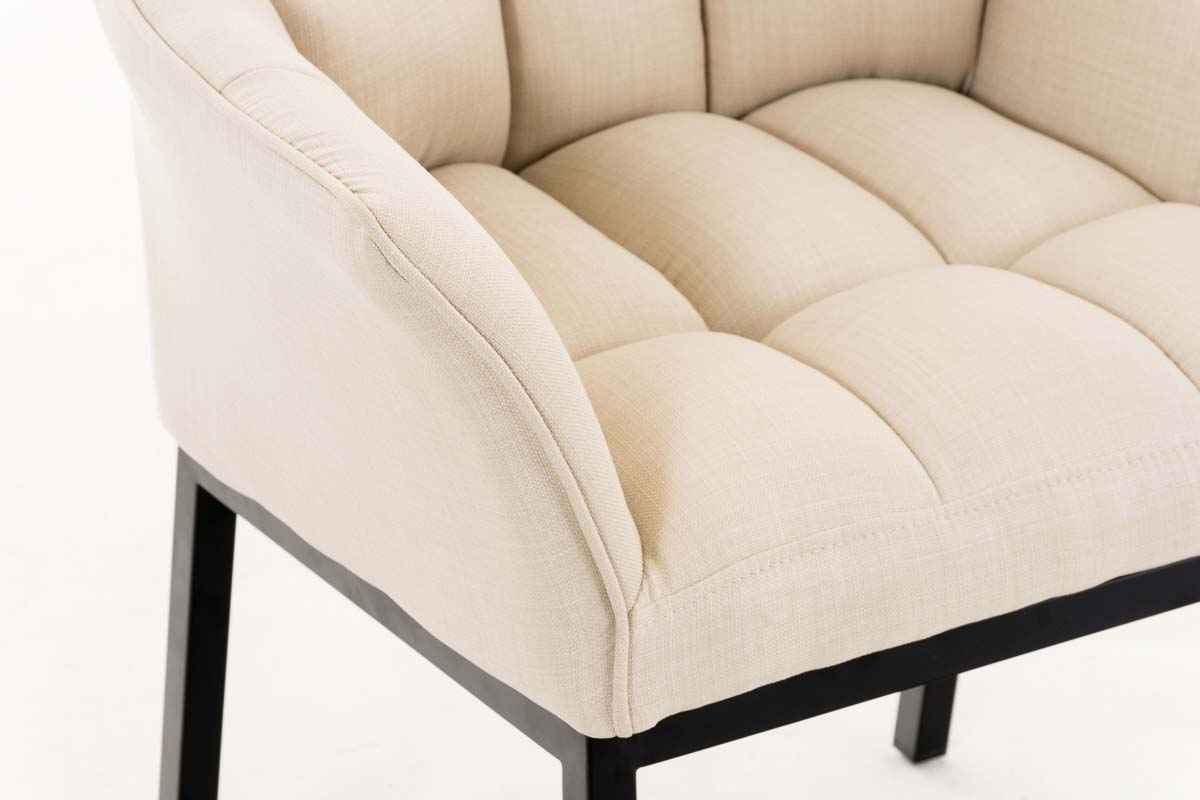 Eetkamerstoel Octavia Stof creme,zwart creme