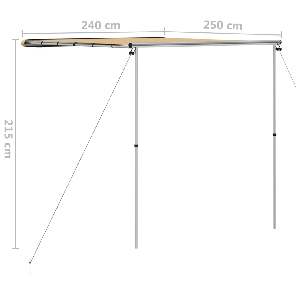 vidaXL Luifel voor camper en caravan 3x2x2,15 m beige