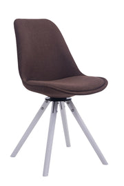Bezoekerstoel Troyes Draaibaar Stof Rond bruin,wit braun