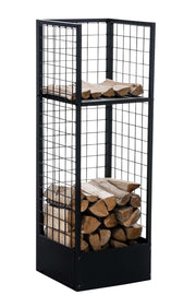 ​​Brandhoutrek Forrest,120 x 40 x 40 cm metaal zwart schwarz