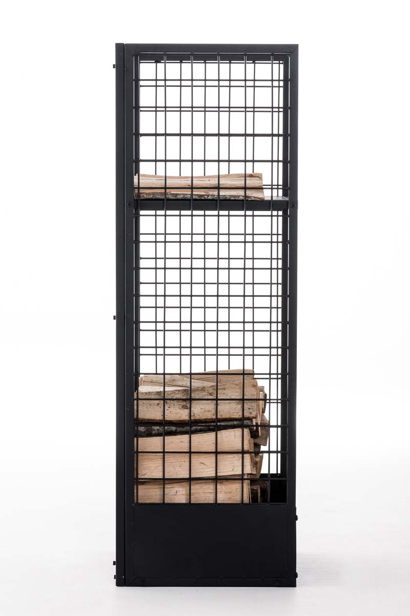 ​​Brandhoutrek Forrest,120 x 40 x 40 cm metaal zwart schwarz