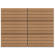 vidaXL Terrastegels 6 st 60x30 cm 1,08 m² HKC donkerbruin