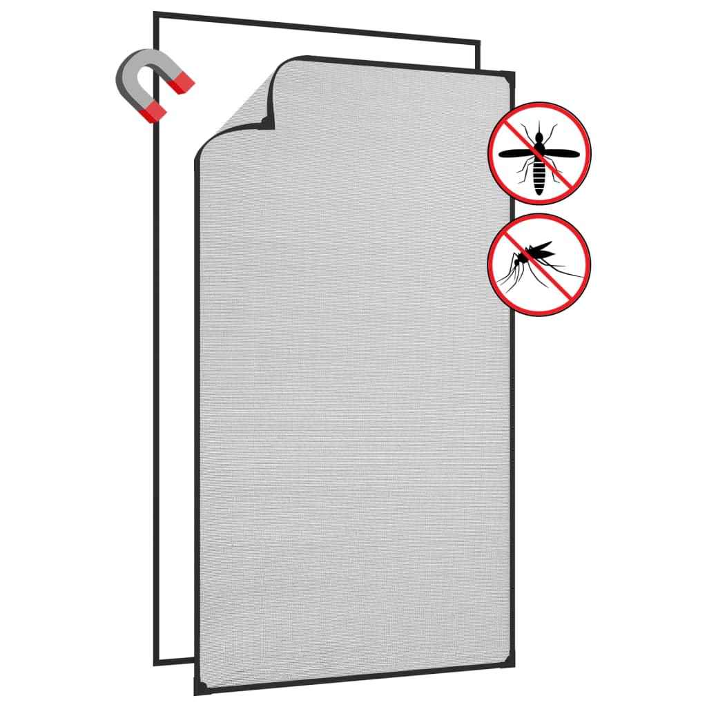 vidaXL Raamhor magnetisch 80x140 cm glasvezel antracietkleurig
