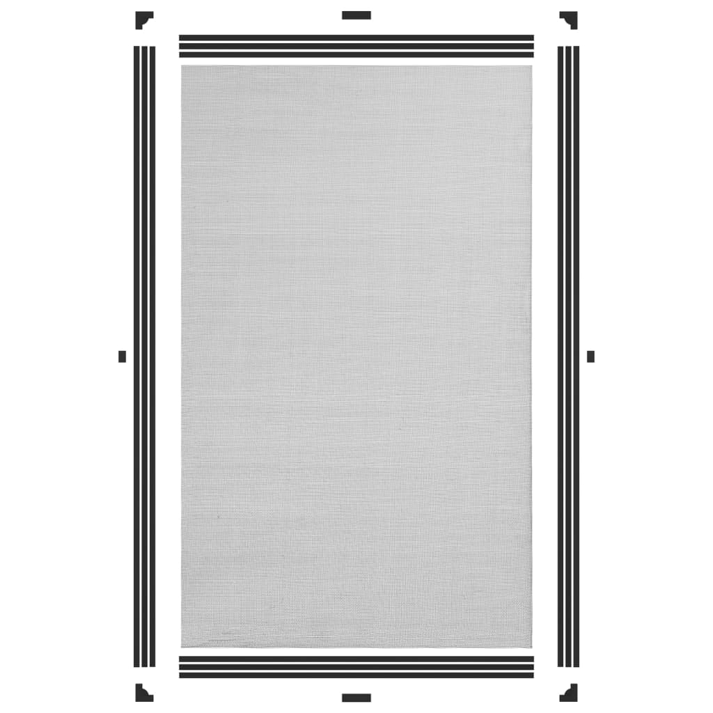 vidaXL Raamhor magnetisch 80x140 cm glasvezel antracietkleurig