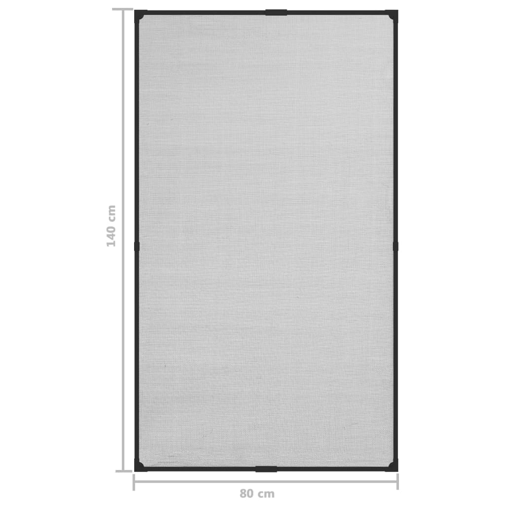 vidaXL Raamhor magnetisch 80x140 cm glasvezel antracietkleurig