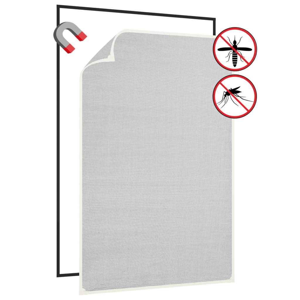 vidaXL Raamhor magnetisch 80x140 cm glasvezel antracietkleurig
