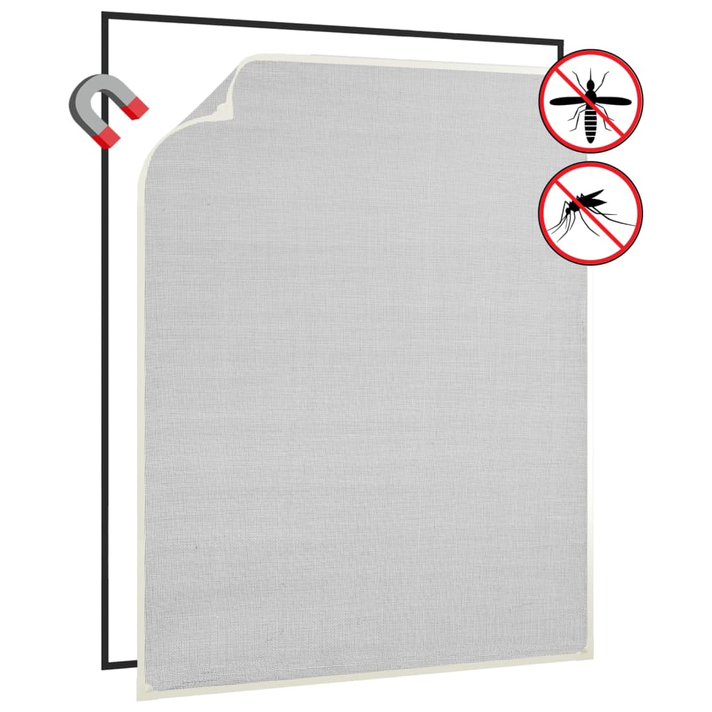 vidaXL Raamhor magnetisch 80x140 cm glasvezel antracietkleurig