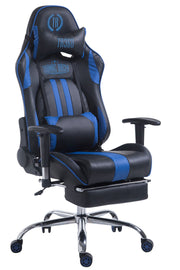 Racing bureaustoel Limit zwart/blauw,met voetensteun schwarz/blau