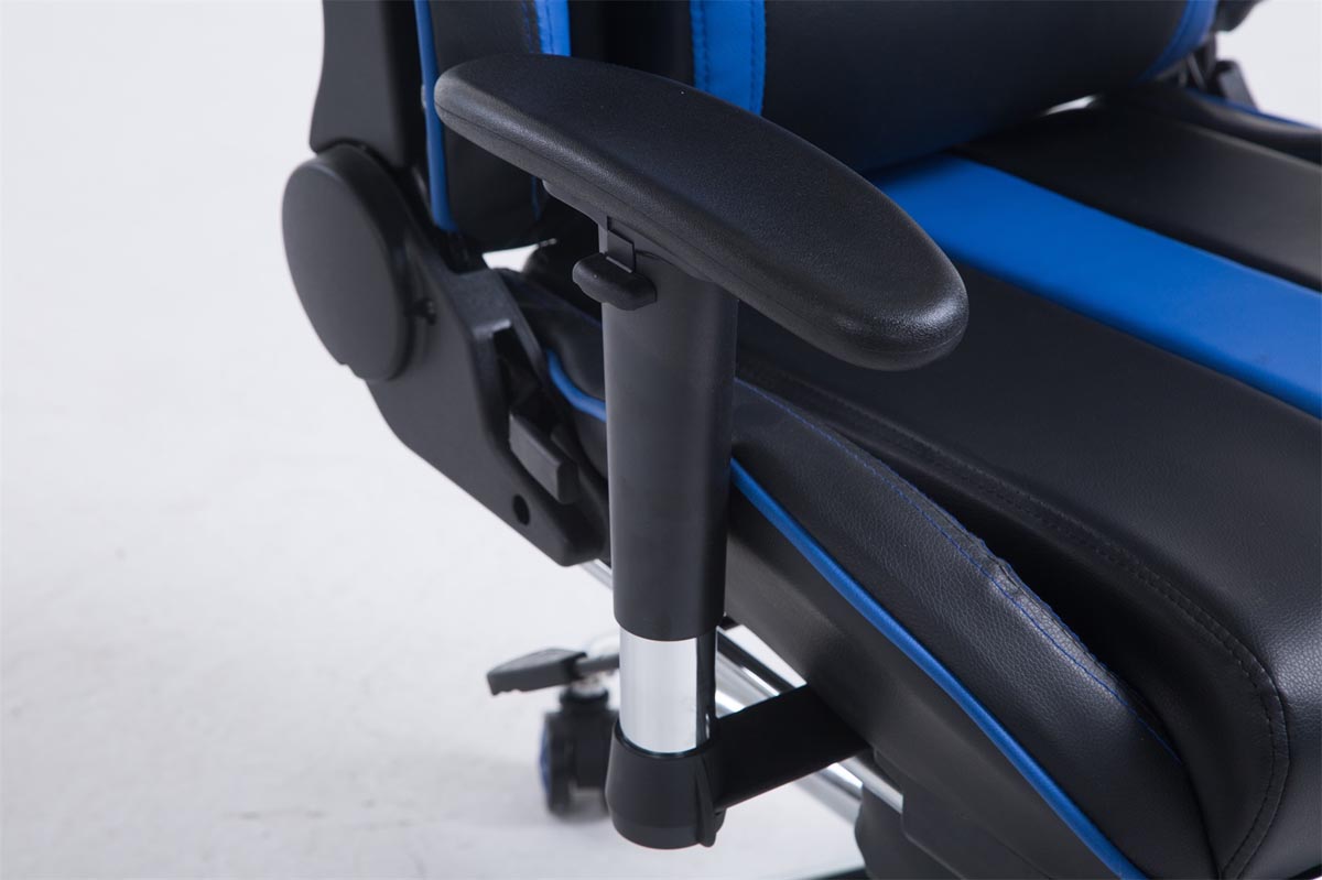 Racing bureaustoel Limit zwart/blauw,met voetensteun schwarz/blau