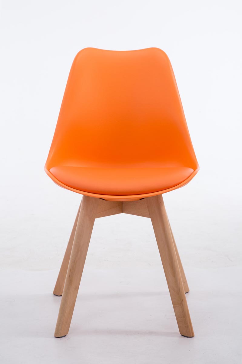 Eetkamerstoel Borneo V2 Kunstleer oranje,natura orange