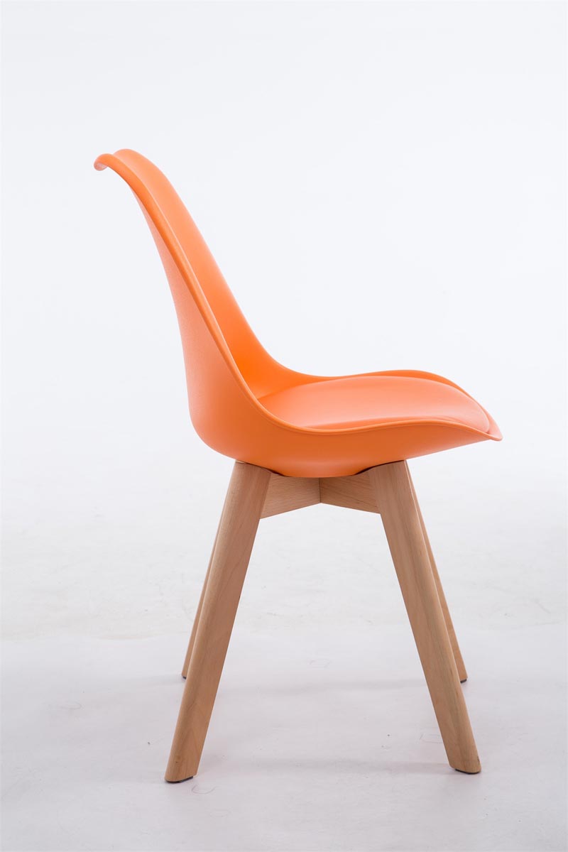Eetkamerstoel Borneo V2 Kunstleer oranje,natura orange