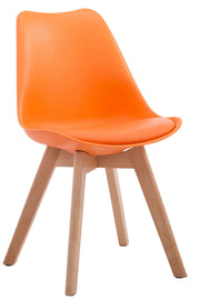 Eetkamerstoel Borneo V2 Kunstleer oranje,natura orange
