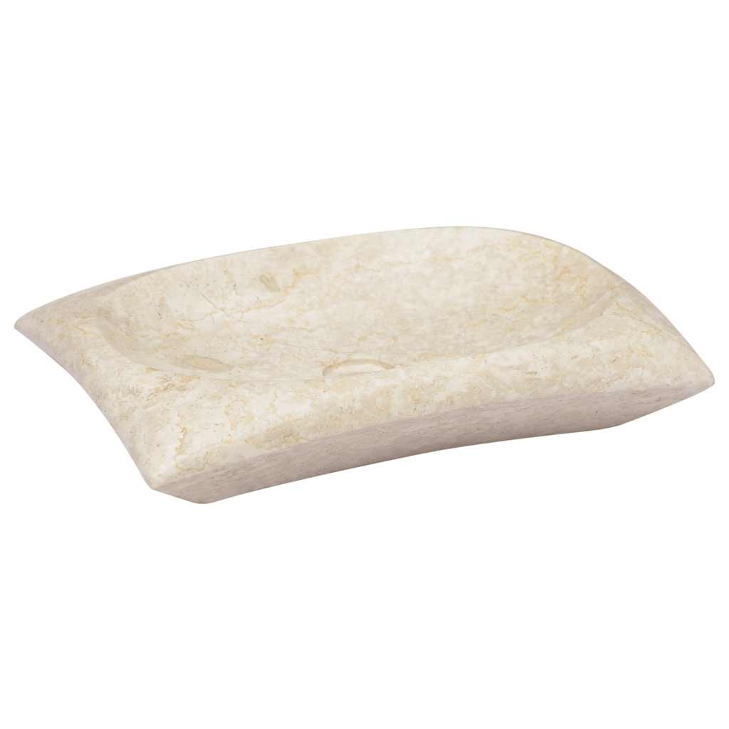 vidaXL Gootsteen 50x35x10 cm marmer crèmekleurig