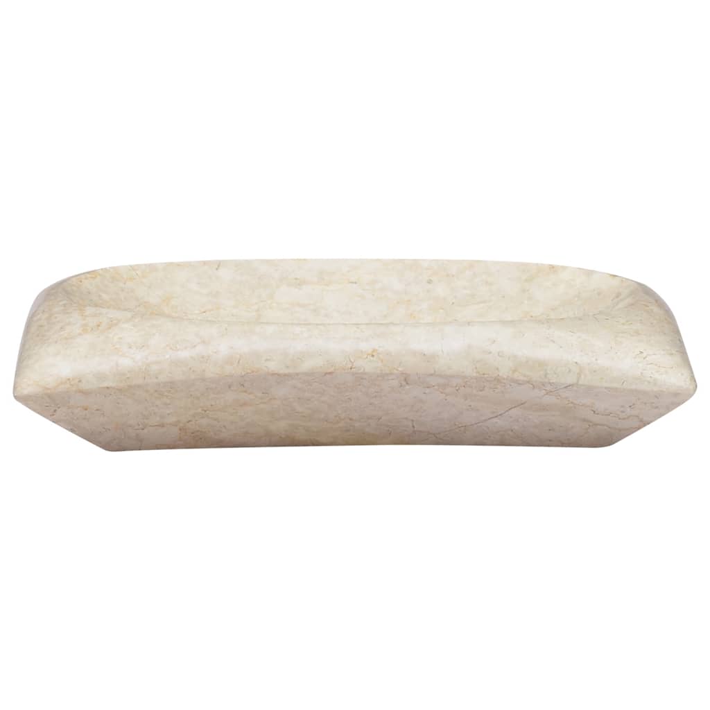 vidaXL Gootsteen 50x35x10 cm marmer crèmekleurig
