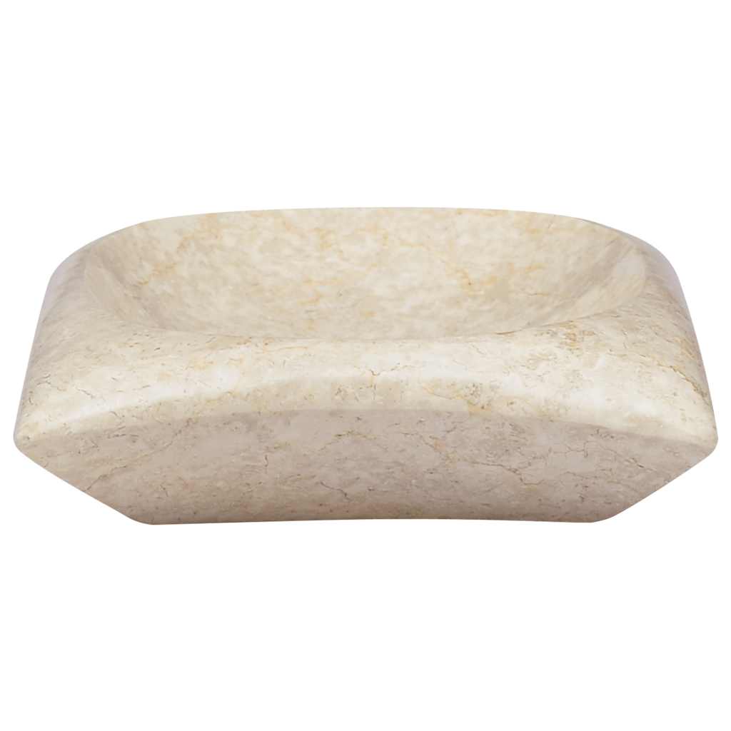vidaXL Gootsteen 50x35x10 cm marmer crèmekleurig