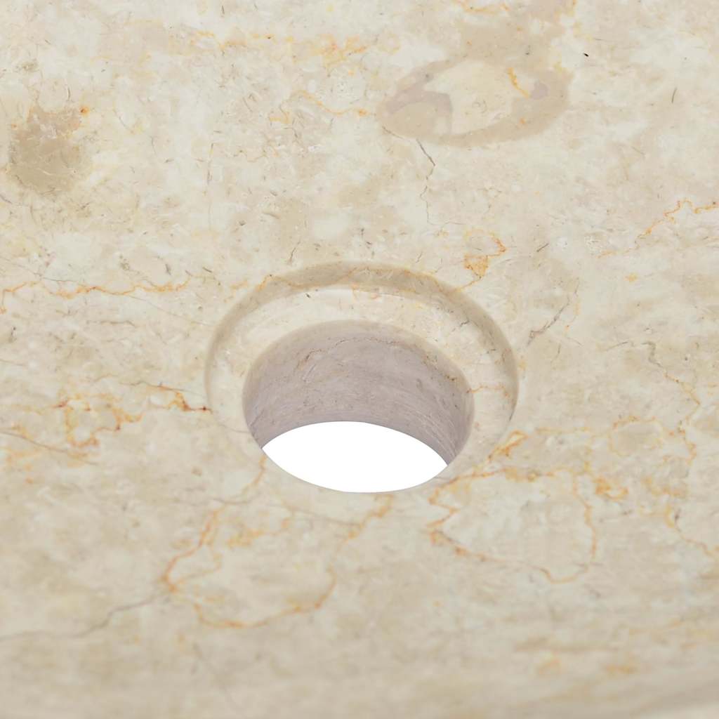 vidaXL Gootsteen 50x35x10 cm marmer crèmekleurig