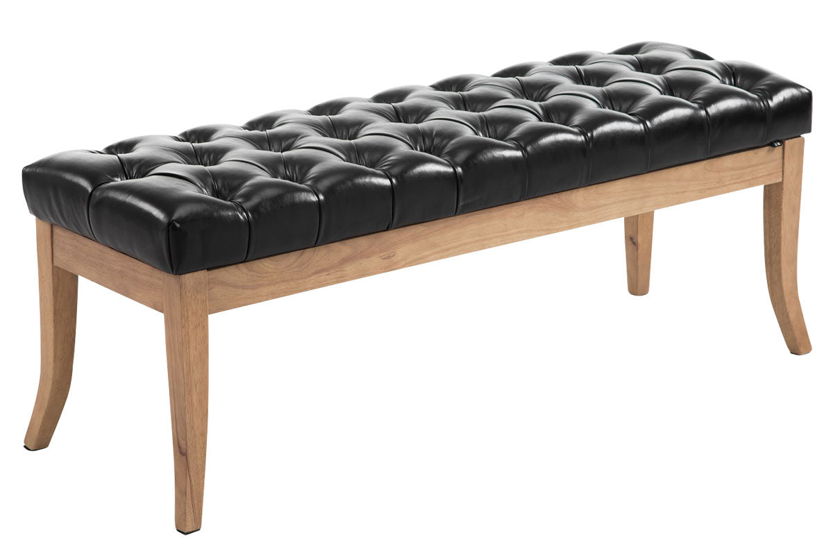 Bank Ramses zwart,120 cm schwarz
