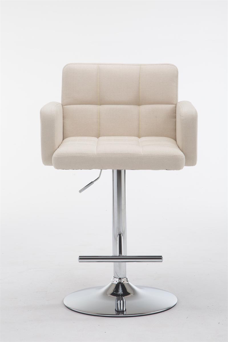 Barkruk Los Angeles Stof creme,chroom creme