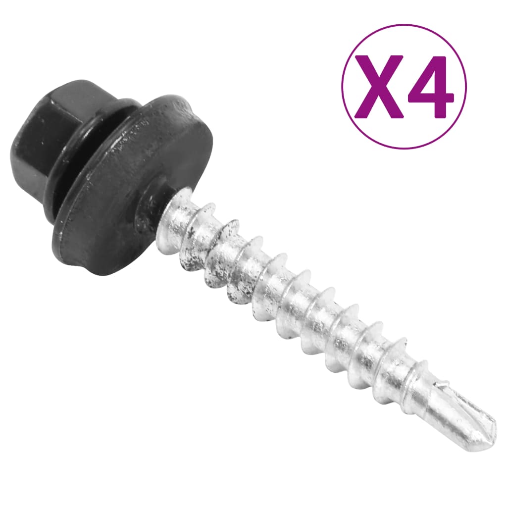vidaXL Dakdoorvoer zwart