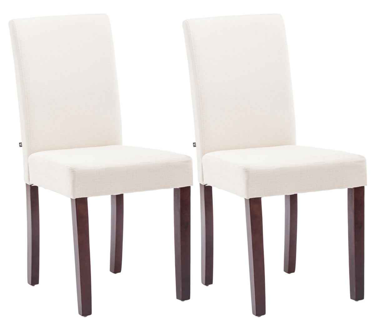 Set van 2 Eetkamerstoelen Ina Stof creme,cappuccino creme